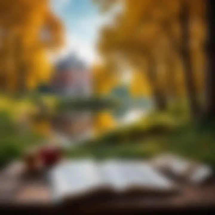 A picturesque view of a well-known literary setting