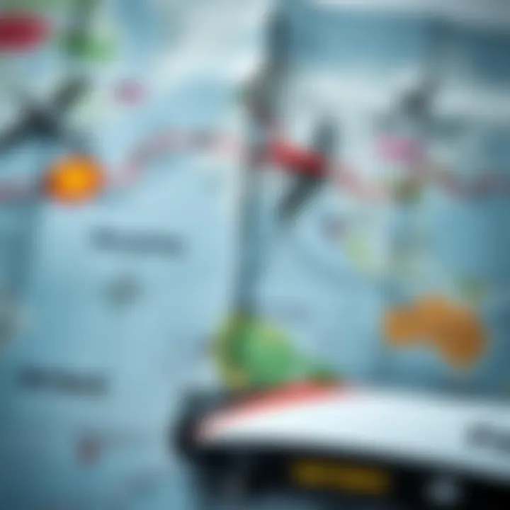 Mapping Out Optimal Travel Routes A map with various travel routes marked