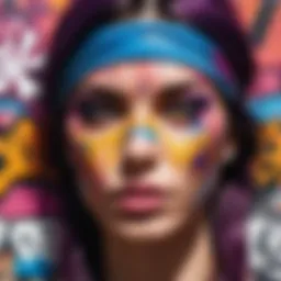 Vibrant graffiti representing counterculture