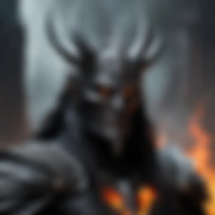 Illustration depicting Morgoth's transformation from Melkor.