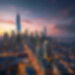 Breathtaking view of a unique city skyline