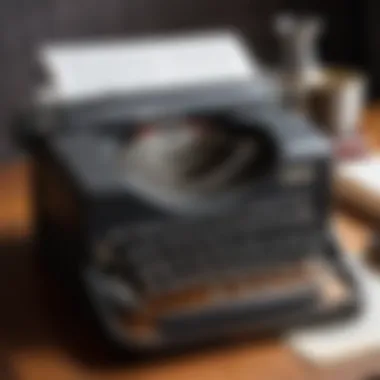 A vintage typewriter symbolizing the art of literary creation
