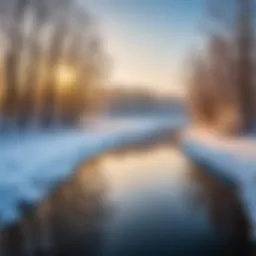 A serene winter landscape reflecting the themes of the audiobook.
