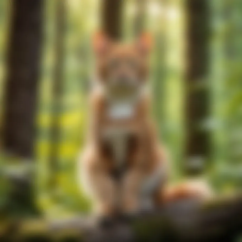 A majestic warrior cat in a forest setting, symbolizing courage and adventure.