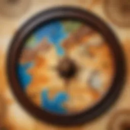 The intricate map of the Wheel of Time world showcasing various lands