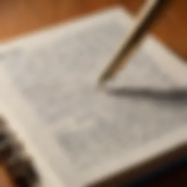 A close-up of a pen writing in a diary